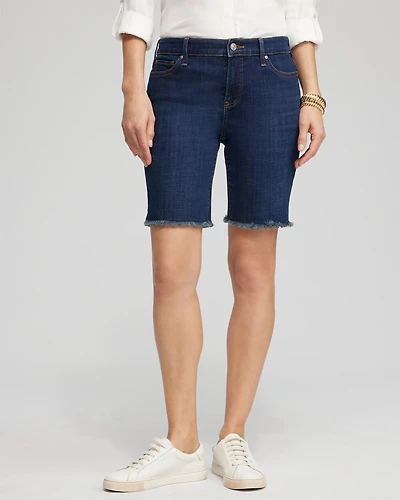 Girlfriend 7" Fray Hem Shorts