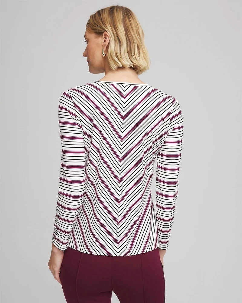 Zenergy® Soft Brushed Striped Top