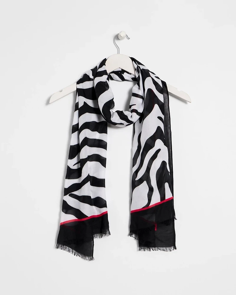 Animal Print Oblong Scarf