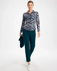 Zenergy® UPF Animal Print Half-Zip Polo