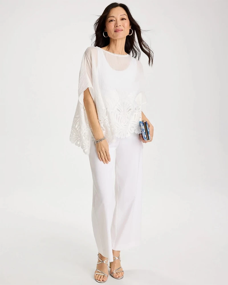 Crochet Lace Hem Poncho