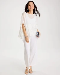 Crochet Lace Hem Poncho