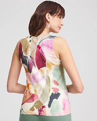 Floral Sleeveless V-Neck Sweater Tank