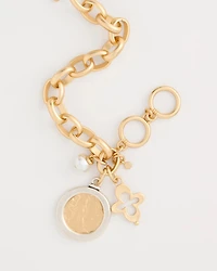 Toggle Bar Charm Bracelet