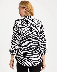 No Iron Stretch Animal Print Shirt