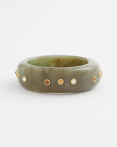 Resin & Cubic Zirconia Bezel Bracelet
