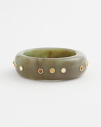 Resin & Cubic Zirconia Bezel Bracelet