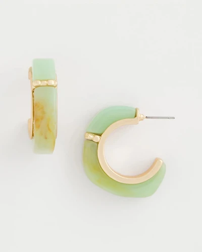 Aqua Tone Hoop Earrings