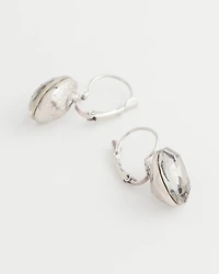 Hematite Gem Teardrop Earrings