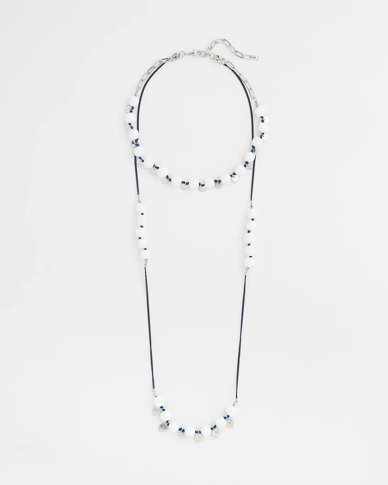 Convertible White Stone Necklace