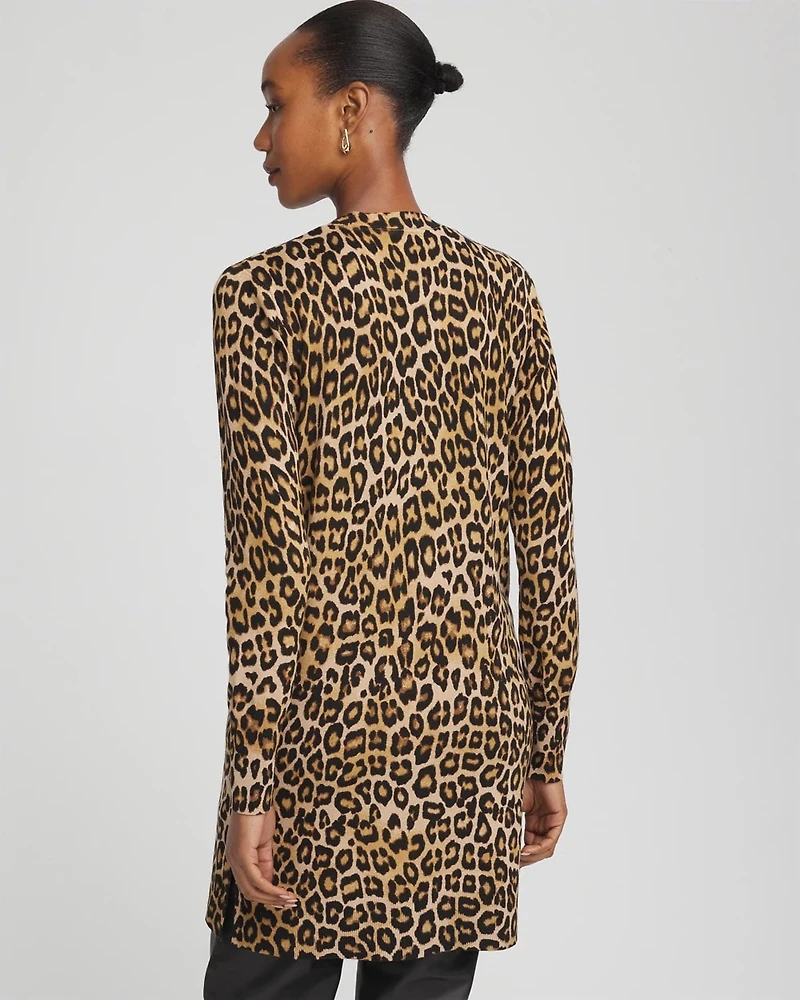 Ella Animal-Print Cardigan Sweater