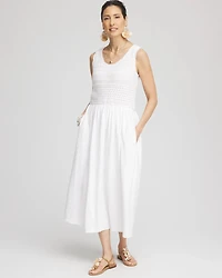 Crochet-Bodice Maxi Dress