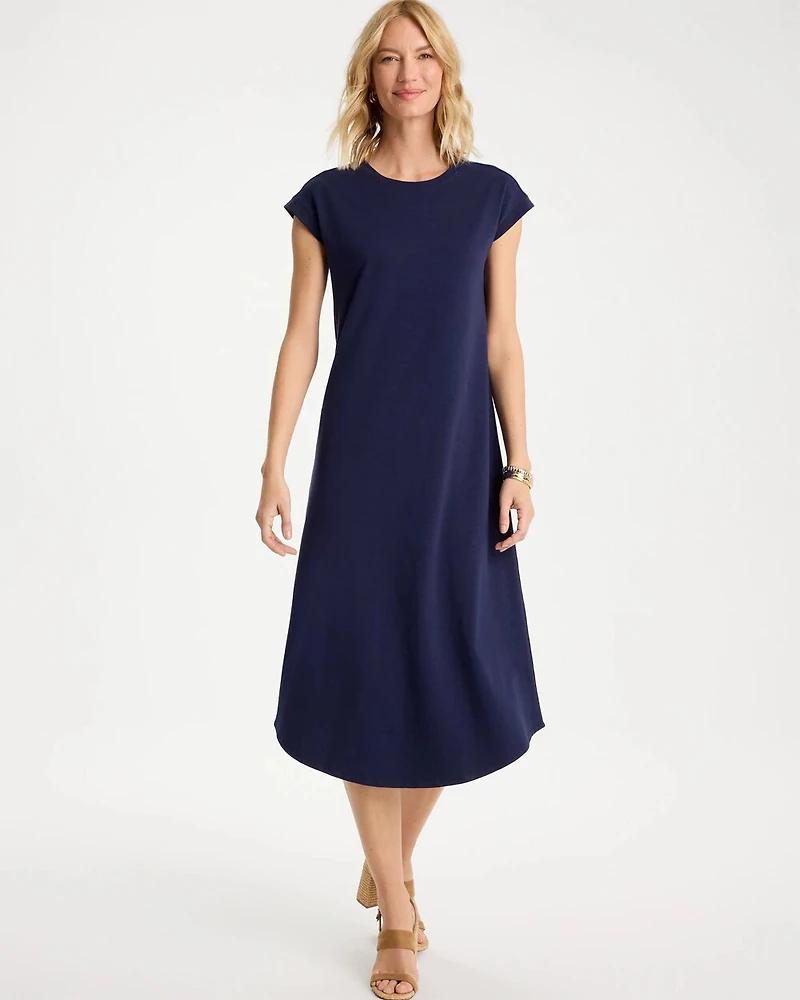 Soft-Stretch Cotton Slub Dress