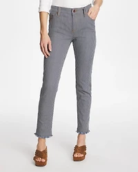 Pinnacle Stripe Girlfriend Ankle Jeans