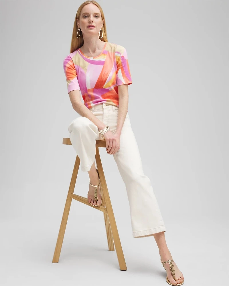 Abstract Everyday Elbow Sleeve Tee