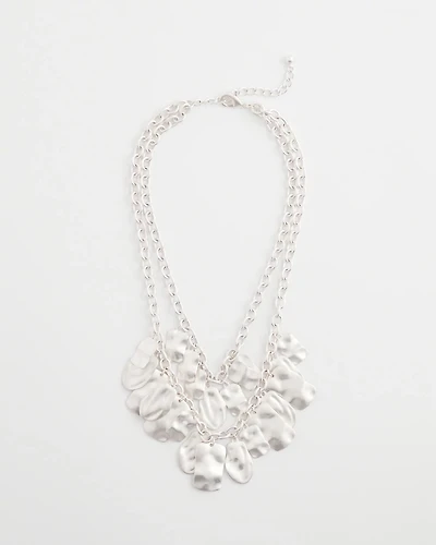 Double Square Charm Pendant Necklace