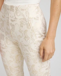 Juliet Golden Foiled Slim Ankle Pants