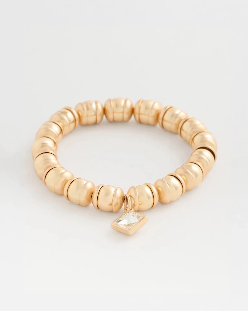 Goldtone Round Charm Bracelet