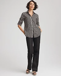 Pull-On Wide-Leg Jeans