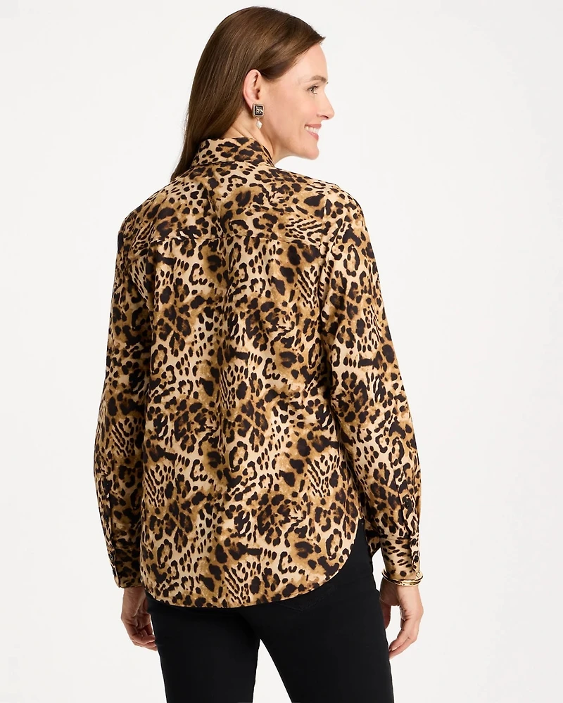 Animal Print No Iron™ Stretch Shirt