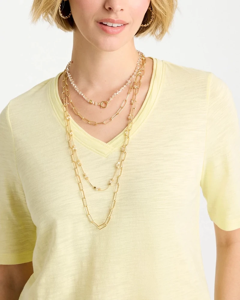 Sea Foam Multi-Strand Convertible Necklace