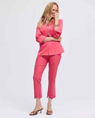 Embroidered Brigitte™ Slim Crop Pant