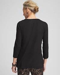3/4 Sleeve Overlap Tunic