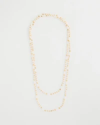 Sea Foam Long Single-Strand Necklace