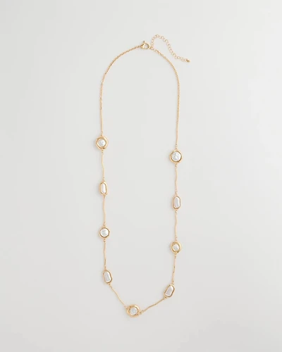 Siren Faux Pearl Long Necklace