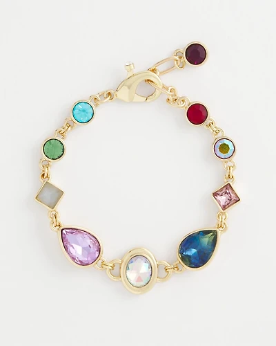 Multi Gem Chain Bracelet