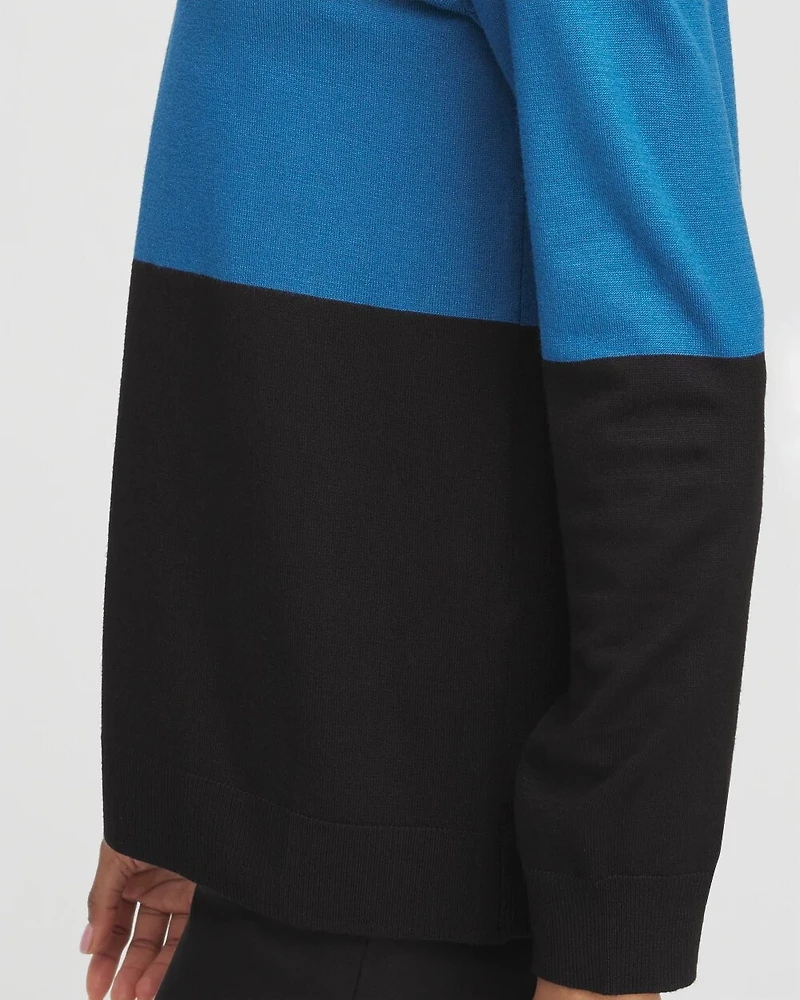Ella Colorblock Long-Sleeve Cardigan