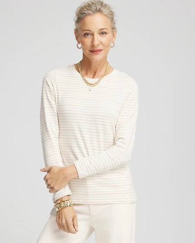 Touch of Cool™ Shine Stripes Layering Tee