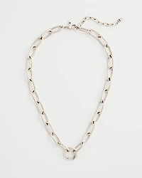 Silvertone Charm Link Necklace