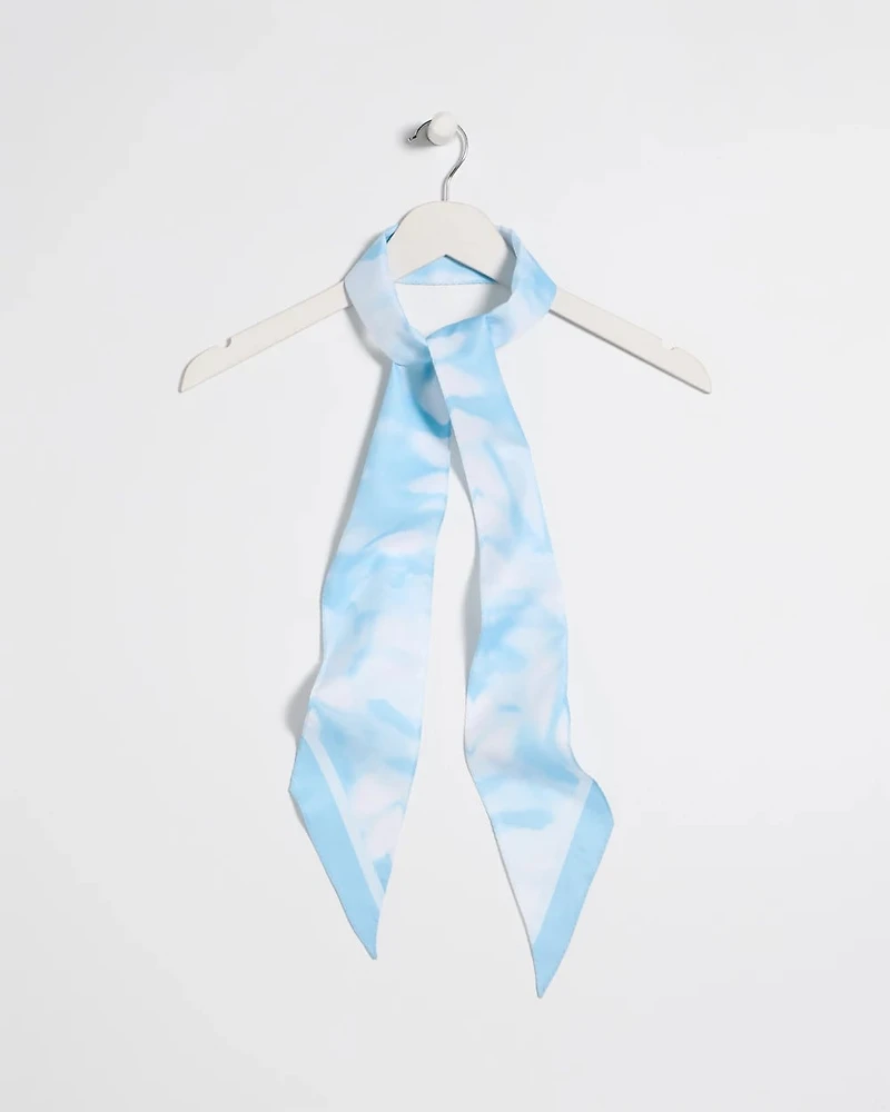 Palm Tie-Dye Skinny Scarf