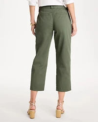 Relaxed Boyfriend Chino Crop Pants