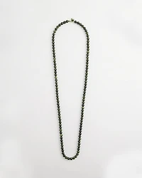 Long Green Resin Beaded Necklace