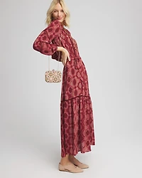 Tile Print Maxi Dress