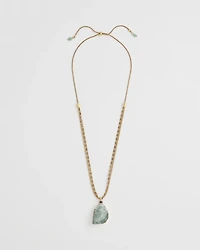 Adjustable Aventurine Pendant Necklace