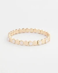 Pearl Mini Circle Stretch Bracelet