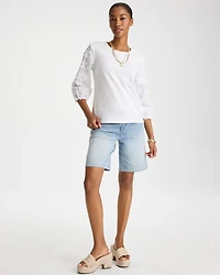 Star Cutout 3/4 Sleeved Tee