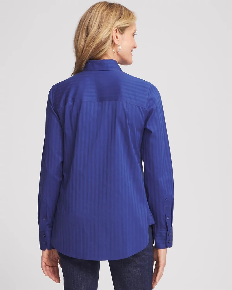 No Iron™ Cool Stripe Jacquard Shirt