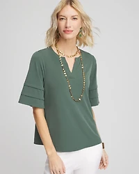 Jersey Tiered-Sleeve Tee