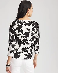 Touch of Cool™ Floral Banded-Hem Top