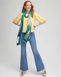 Bubble Hem Pleated Cotton Top