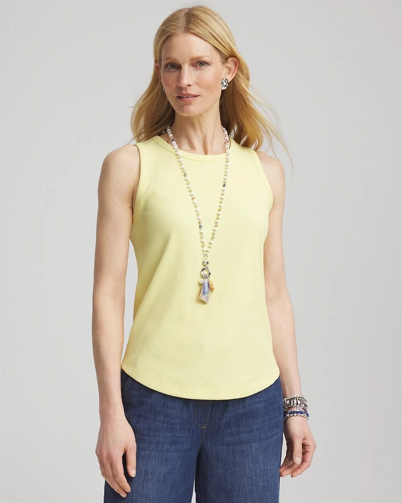 Ribbed High-Neck Tank