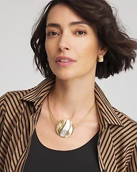 Mixed-Metal Safari Pendant Necklace