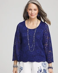 Scalloped Hem Lace Top