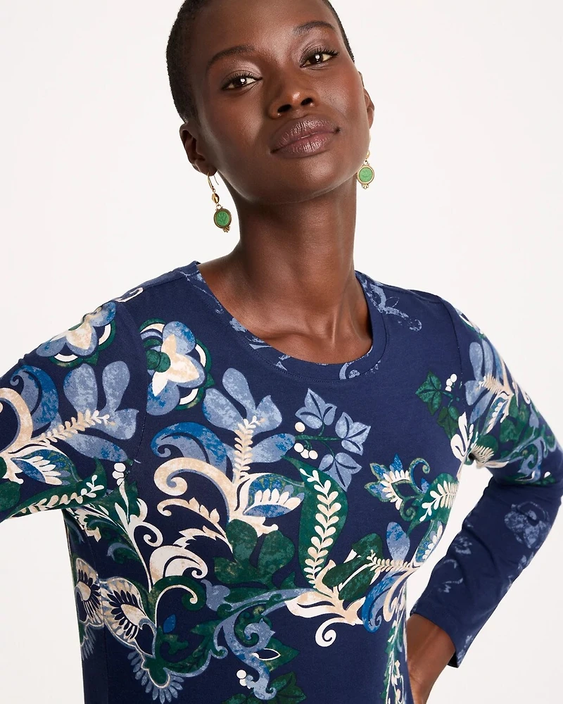 Placed Print Touch of Cool™ Layering Tee