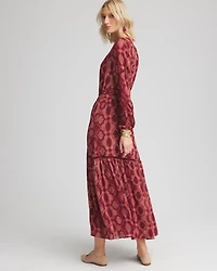Tile Print Maxi Dress