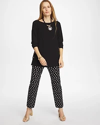 Matte Jersey Button Tunic